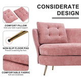 Loveseat Sofa, Upholstered Couch With Metal Legs - Furniture Home Direct