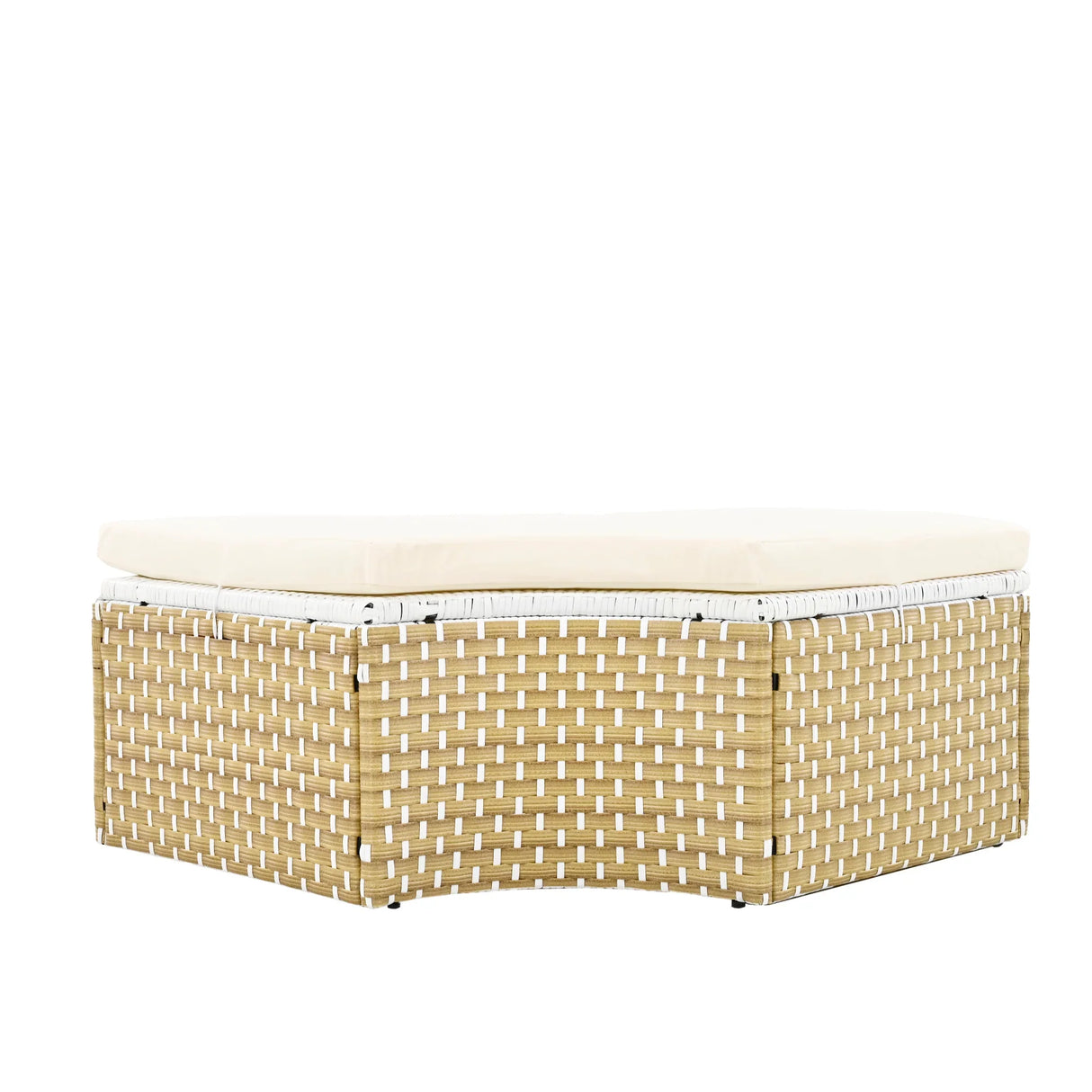 Outdoor Daybed With Retractable Canopy Cushions Beige - Furniture Home Direct