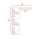 Closet System With Drawer Shelves Hanging Rod White - Furniture Home Direct