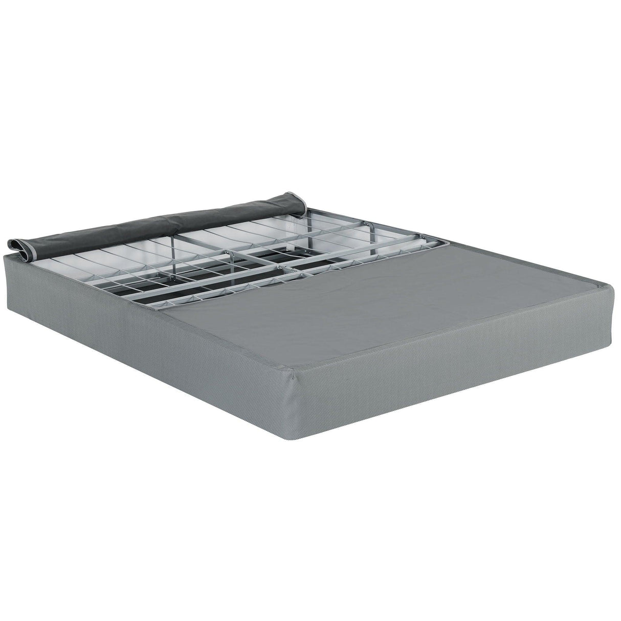 Foldable 9" Twin Size Metal Mattress Box Spring Foundation Bedroom Furniture Bed Base - Gray - Furniture Home Direct