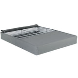 Foldable 9" Twin Size Metal Mattress Box Spring Foundation Bedroom Furniture Bed Base - Gray - Furniture Home Direct