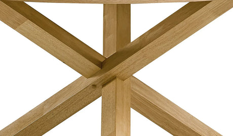 Kasem - Round Dining Table - Oak - Furniture Home Direct