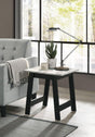 Kenzo - End Table With Faux Marble Top Finish - Black - Furniture Home Direct