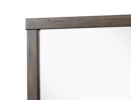 Square Mirror With Knotty - Brown - Furniture Home Direct
