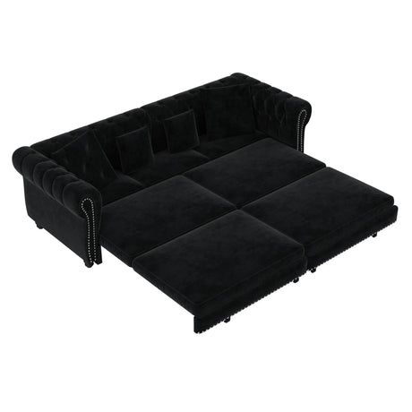 3 In 1 Pull Out Convertible Sleeper Sofa Bed - Furniture Home Direct