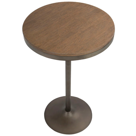 Dakota - Industrial Adjustable Bar / Dinette Table - Antique / Brown - Furniture Home Direct