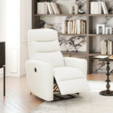 Bloomy - High Back Power Recliner Motion Chair - Chiffon White - Furniture Home Direct