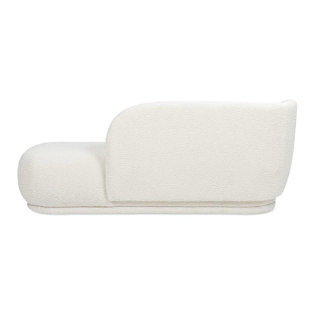 Aire - RAF Modern Rounded Chaise Lounge - Ivory White - Furniture Home Direct