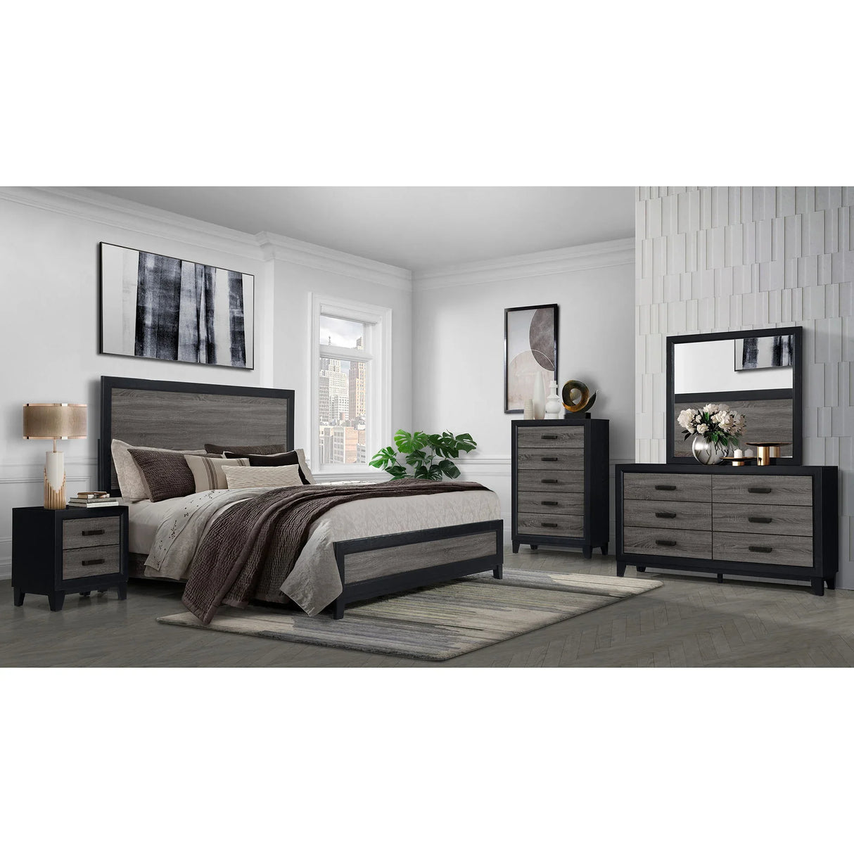 Soluto - Chest - Gray / Black - Furniture Home Direct