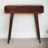 Curved Hallway Table - Chestnut - Furniture Home Direct