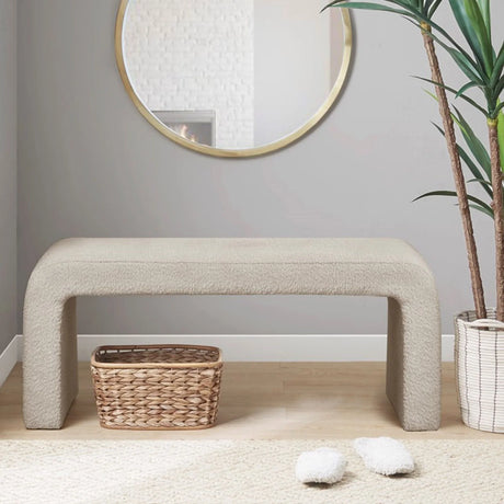 Waterfall Bench - Beige - Furniture Home Direct