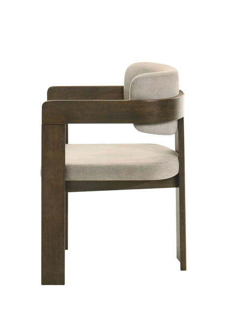 Destin - Polished Microfiber Side Chair (Set of 2) - Light Gray - Furniture Home Direct