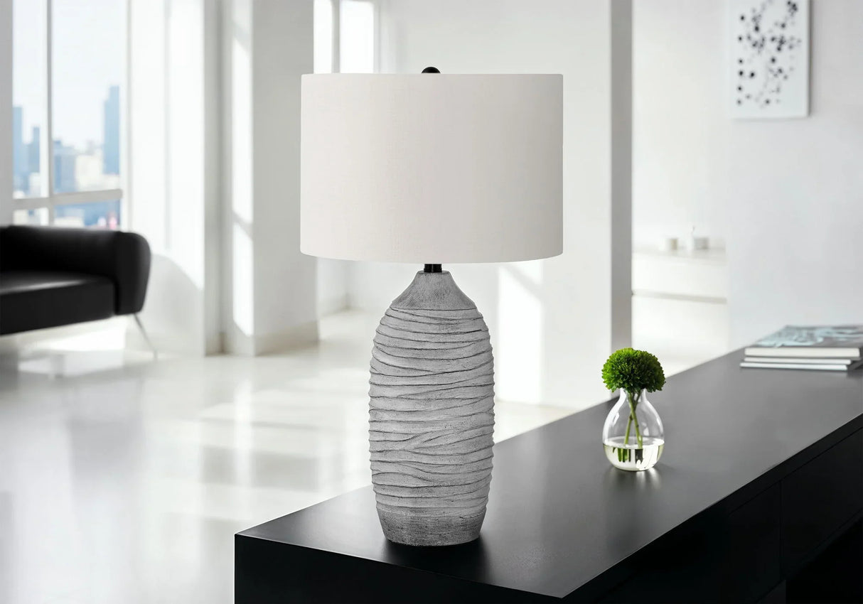 Lighting, Table Lamp, Resin, Modern - Gray / Cream - Furniture Home Direct