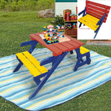 Kids Multi-Functional Arm Chair, Table With 2 Benches All-In-One Set - Furniture Home Direct