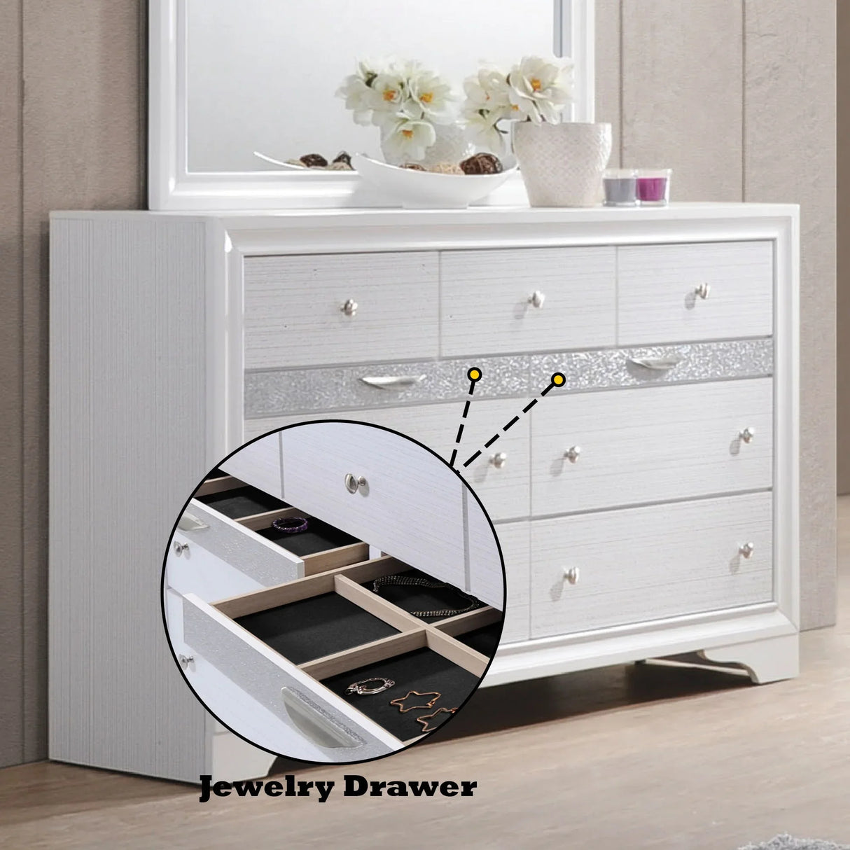 Naima - Versatile Storage Dresser - Furniture Home Direct