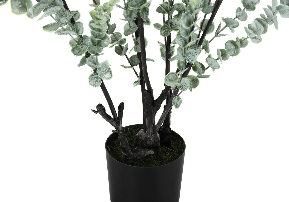 44" Tall, Artificial Plant, Eucalyptus Tree, Indoor, Faux, Fake, Floor, Greenery, Potted, Real Touch, Decorative - Green / Black - Furniture Home Direct