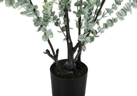 44" Tall, Artificial Plant, Eucalyptus Tree, Indoor, Faux, Fake, Floor, Greenery, Potted, Real Touch, Decorative - Green / Black - Furniture Home Direct