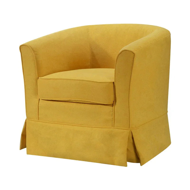 Tucker - Woven Fabric Swivel Barrel Chair - Furniture Home Direct