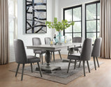 Waylon - 7 Pieces Dining Room Set - Gray / Oak - Furniture Home Direct