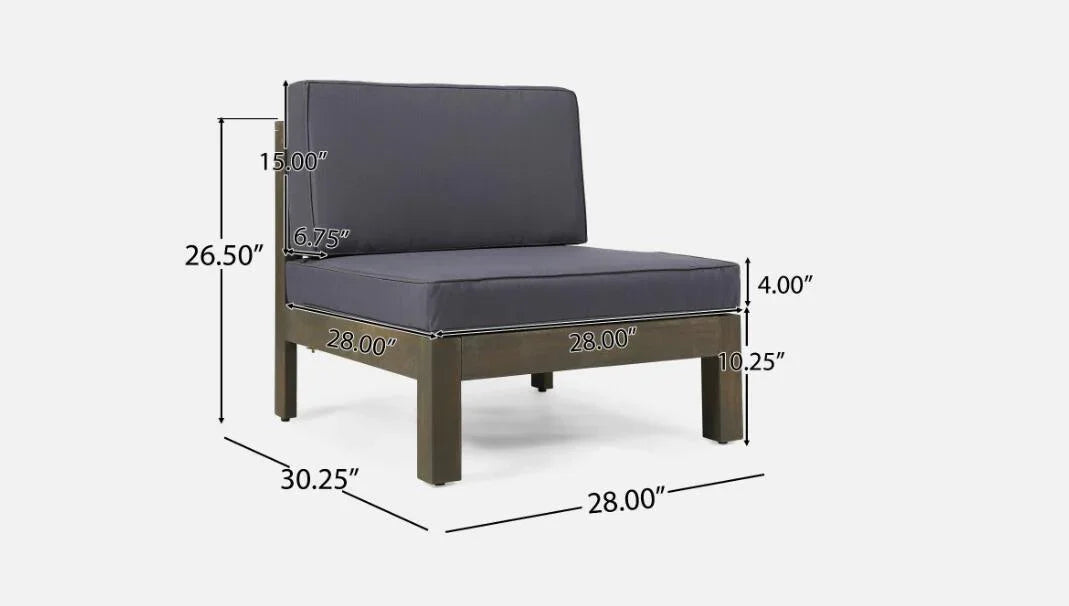 Outdoor Patio Sofa - Dark Gray - Furniture Home Direct