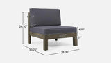 Outdoor Patio Sofa - Dark Gray - Furniture Home Direct