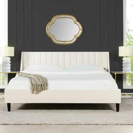 Aspen - Vertical Tufted Modern Headboard Platform Bed Set - Furniture Home Direct