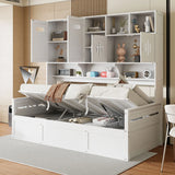 Daybed With All-In-One Cabinet And Shelf - Furniture Home Direct