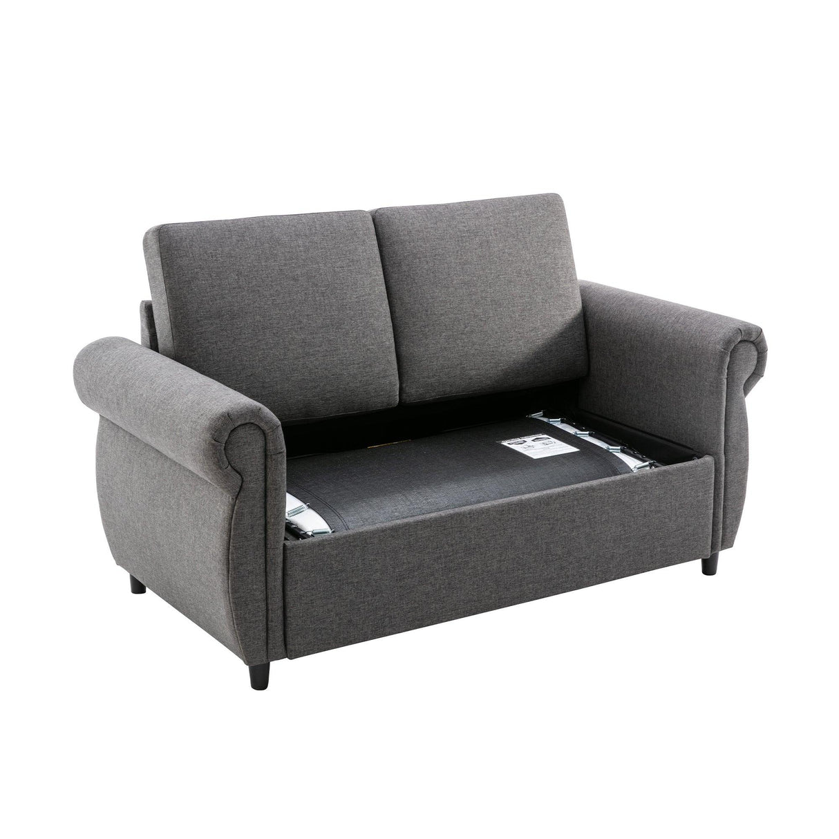 Sleeper Sofa With Twin Size Memory Mattress With Two USB Ports - Gray - Furniture Home Direct