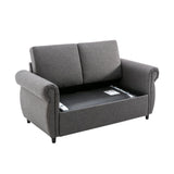 Sleeper Sofa With Twin Size Memory Mattress With Two USB Ports - Gray - Furniture Home Direct