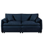 Modern Oversized Chenille Loveseat Sofa With Deep Seat And Diy Combination - Furniture Home Direct