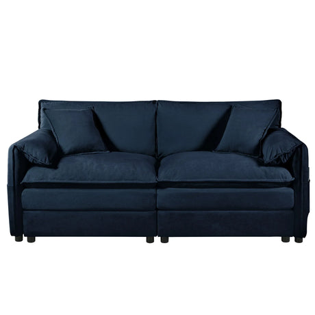 Modern Oversized Chenille Loveseat Sofa With Deep Seat And Diy Combination - Furniture Home Direct