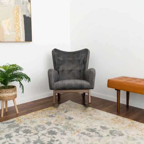 Alistair - Rocking Chair - Brown / Dark Gray - Furniture Home Direct