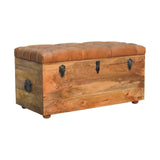 Buffalo - Leather Storage Trunk - Furniture Home Direct