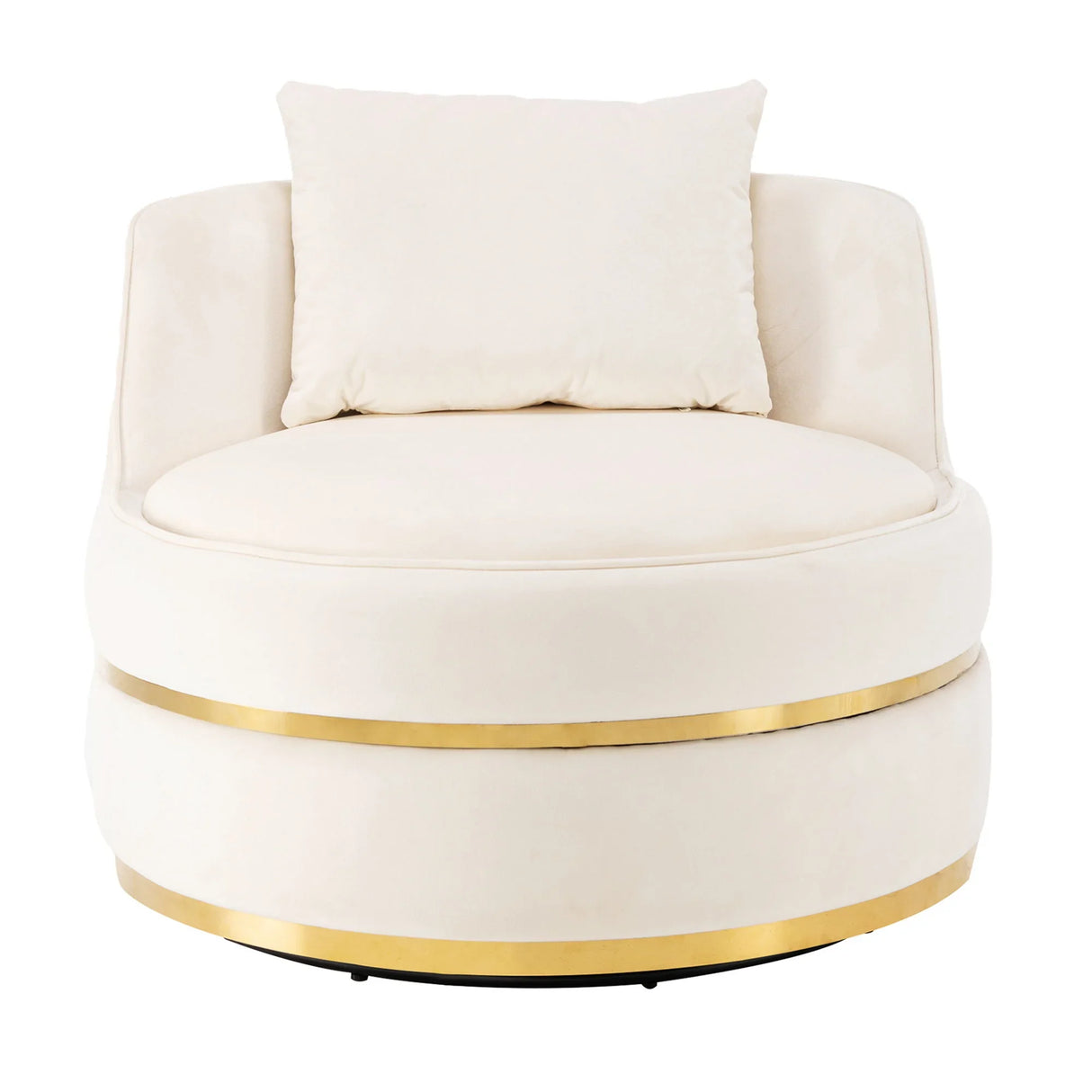 360 Degree Swivel Over Sized Upholstered Barrel Chair - Furniture Home Direct
