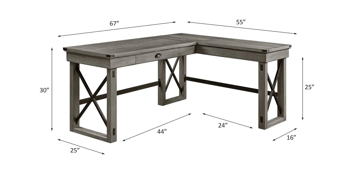 Talmar - Marble Top Weathered Writing Desk With Lift Top - Furniture Home Direct