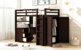 Loft Bed With Drawers, Desk, And Wardrobe - Furniture Home Direct