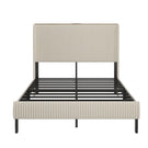 Platform Bed With Metal Frame And Charging Station - Furniture Home Direct