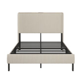 Platform Bed With Metal Frame And Charging Station - Furniture Home Direct