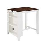 Graham - 3 Piece Small Space Counter Height Dining Table With Shelves And 2 Chairs (Set of 3) - Furniture Home Direct