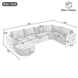 U-Shaped Oversized Modular Cloud Sectional Sofa With Deep Seat For Living Room - Furniture Home Direct