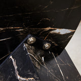 Detachable Double-Decker Black Patterned Coffee Table - Furniture Home Direct