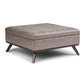 Owen - Multifunctional Square Coffee Table Storage Ottoman - Furniture Home Direct