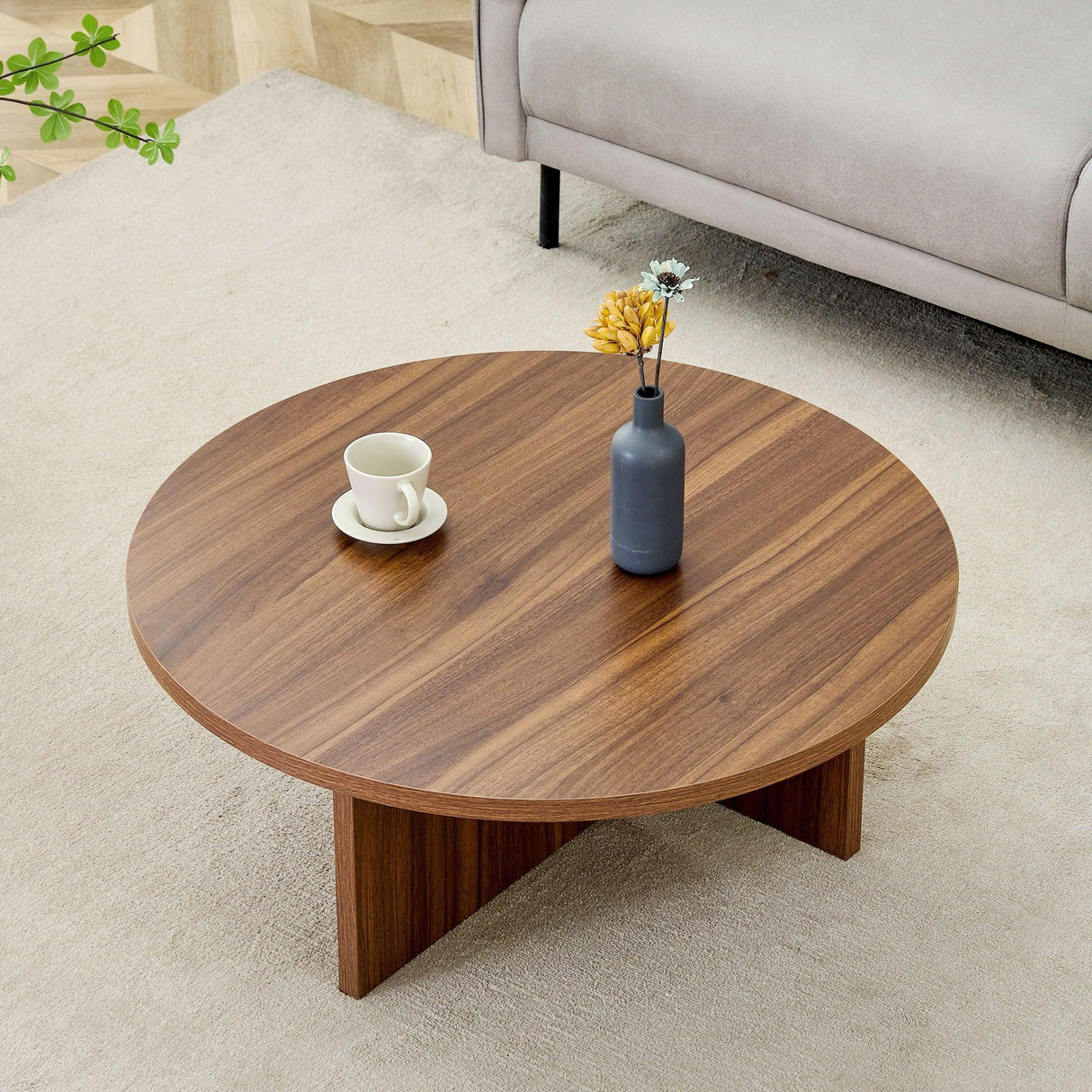 Versatile Round Coffee Table For Various Interior Styles - Furniture Home Direct