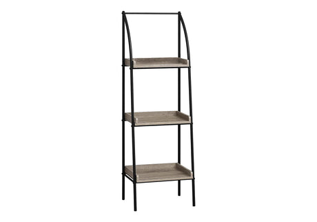 Etagere Bookcase Corner 3 Tier For Office - Taupe - Furniture Home Direct