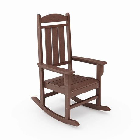 Traditional Porch Rocker Classic HDPE Poly Lumber For Porch, Patio, And Garden Comfort - Furniture Home Direct