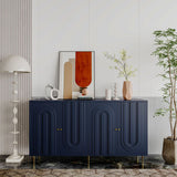 Modern Lacquered 4 Door Cabinet Sideboard Buffet Server Cabinet Storage Cabinet, For Living Room, Entryway, Hallway, Office, Kitchen And Dining Room - Furniture Home Direct