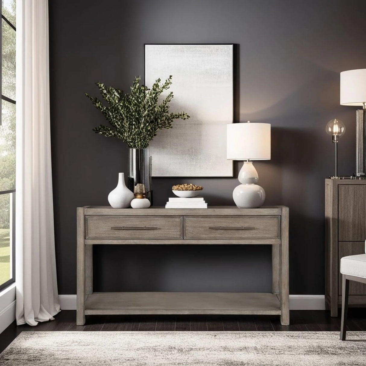 Cypress Lane - Console Table - White Oak - Furniture Home Direct