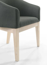 Neroli - Fabric Barrel Accent Chair (Set of 2) - Gray - Furniture Home Direct