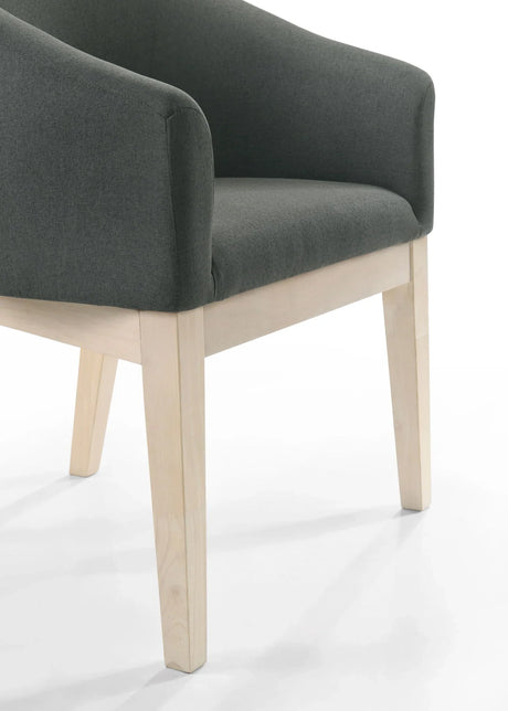 Neroli - Fabric Barrel Accent Chair (Set of 2) - Gray - Furniture Home Direct