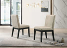 Jasper - Contemporary Fabric 19" Dining Chair (Set of 2) - Furniture Home Direct
